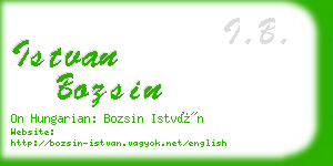 istvan bozsin business card